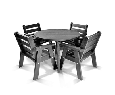 Recycled Plastic Table and Chair Set