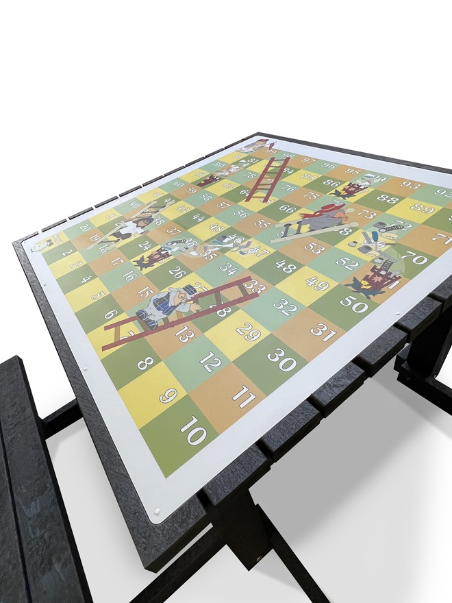 Orinioco Activity Picnic Table Close Up