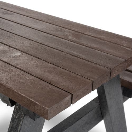 Hero A Frame 8-Seater Brown Picnic Table Close Up