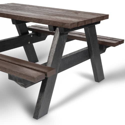 Hero A Frame Junior Brown Picnic Table Side Profile