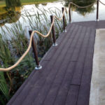 Recycled plastic decking for jetty