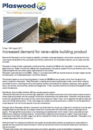 Increased demand for renewable building product PDF