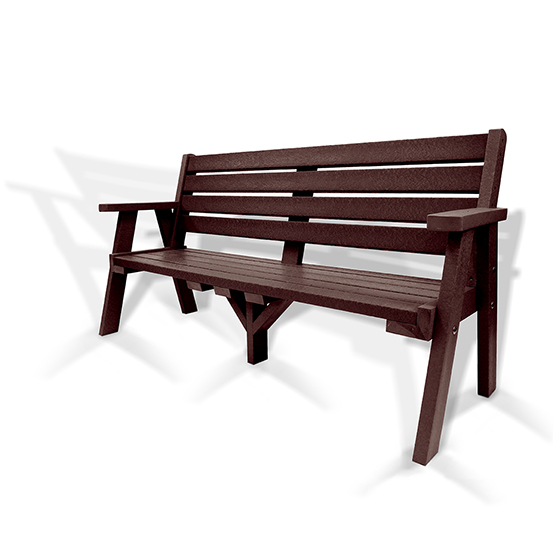 Plastic sloper bench brown