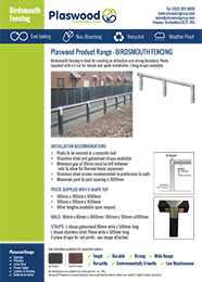 Plaswood Birdsmouth Fencing Datasheet