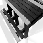 Plaswood picnic table black grey