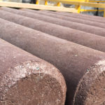 Plaswood group lumber round 80mm diameter x 3100mm brown detail