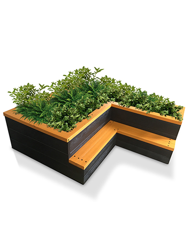 Recycled raised bed seat