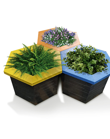 Recycled plastic planters