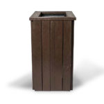 Plaswood group recycled plastic litter bin open top details