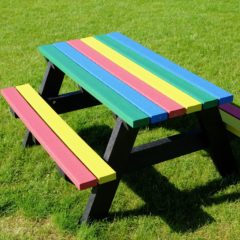 Plaswood recycled plastic benches coloured