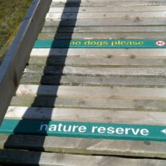 Plaswood recycled plastic signs Aberlady bay