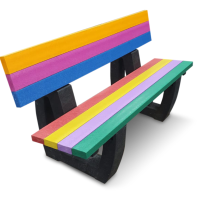 Recycled Plastic Rainbow Bench