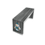 The Wombles compact bench - Plaswood - Side with the Womble